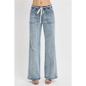 RISEN Full Size Straight Leg Jeans with Pockets‎ Plus Size